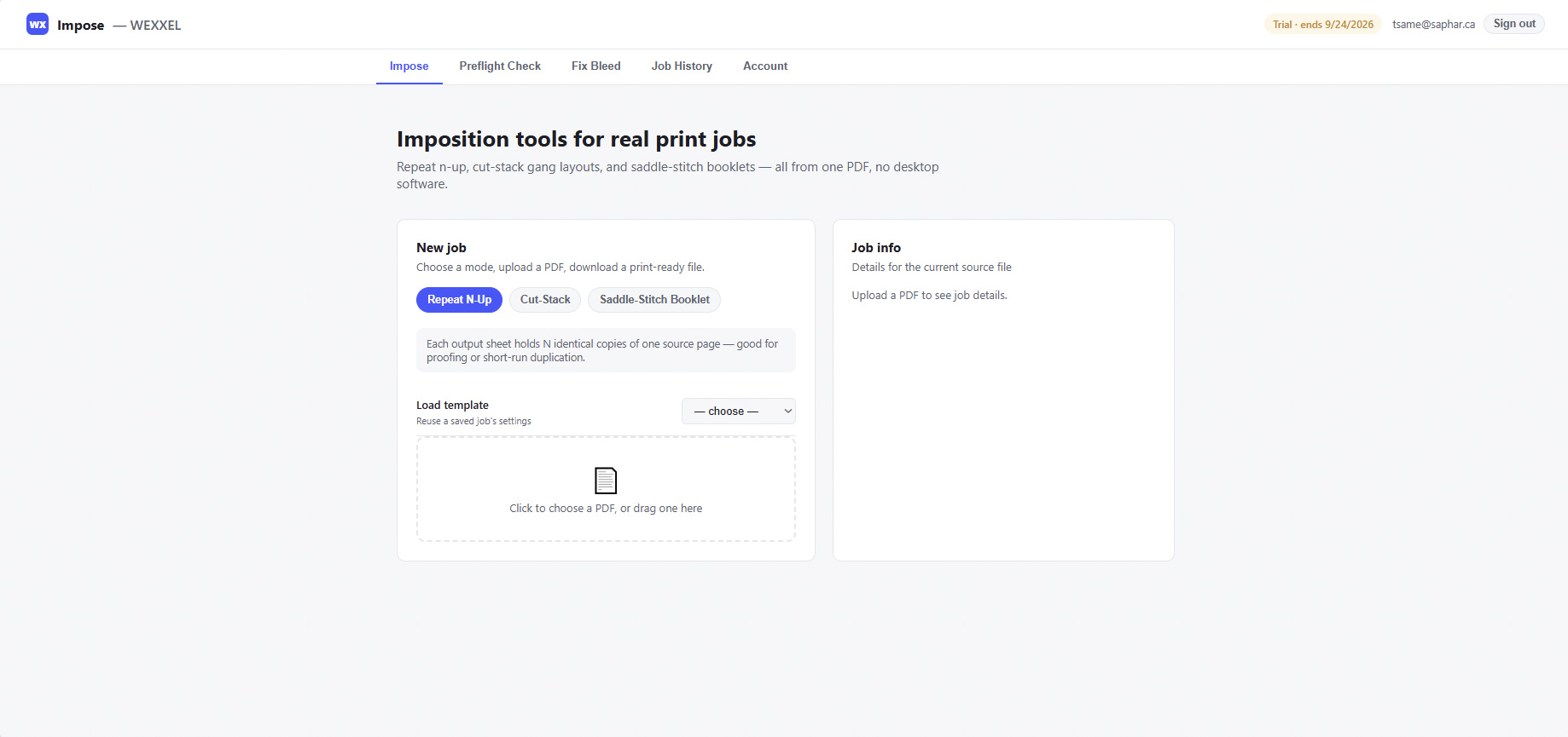 Impose product visual